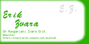 erik zvara business card